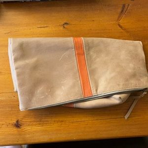 ABLE oversized leather clutch